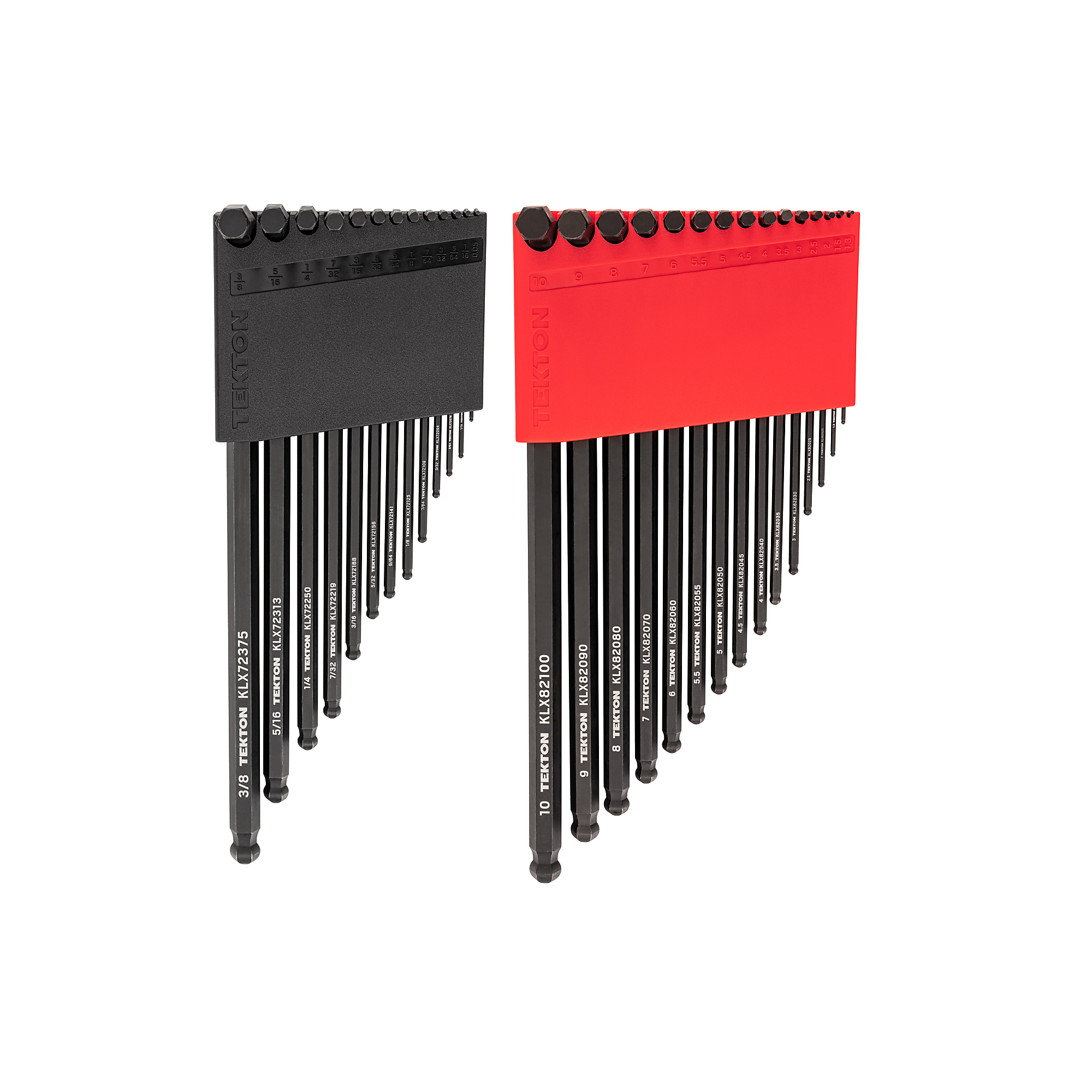 TEKTON Ball End Hex L-Key Set with Holders, 28-Piece (0.050 - 3/8 in., 1.3 - 10 mm) | KLX91302